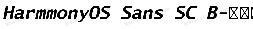 HarmmonyOS Sans SC B字体转换